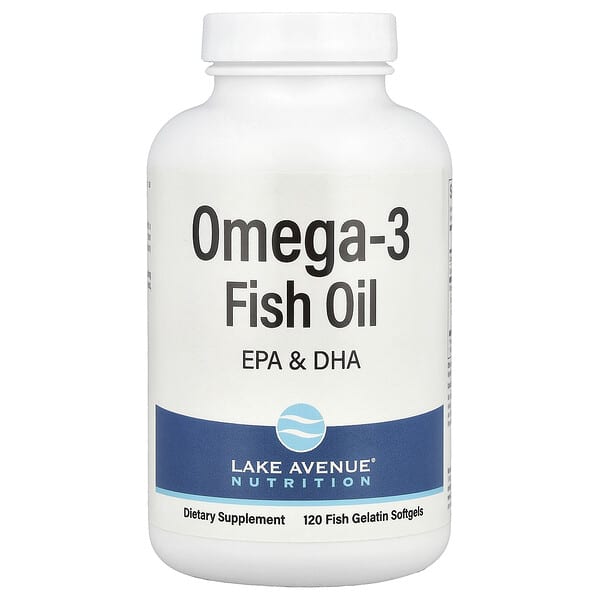 Lake Avenue Nutrition, Omega-3 魚油，1250 毫克，120 粒魚明膠軟膠囊