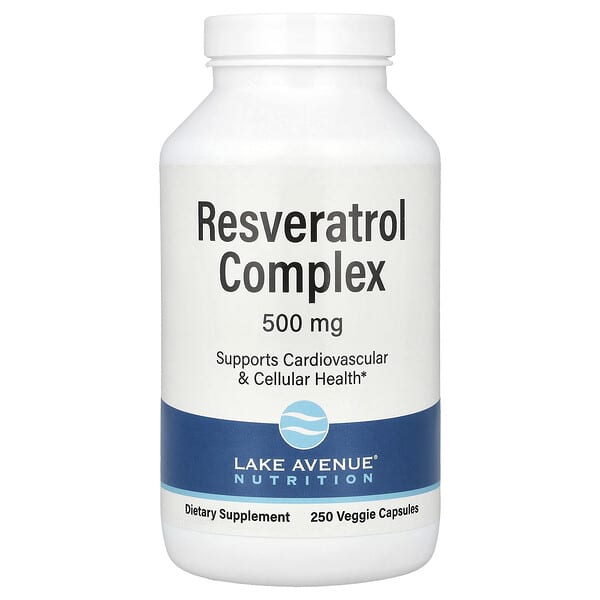 Lake Avenue Nutrition, 白藜蘆醇複合素食膠囊，500 毫克，250 粒