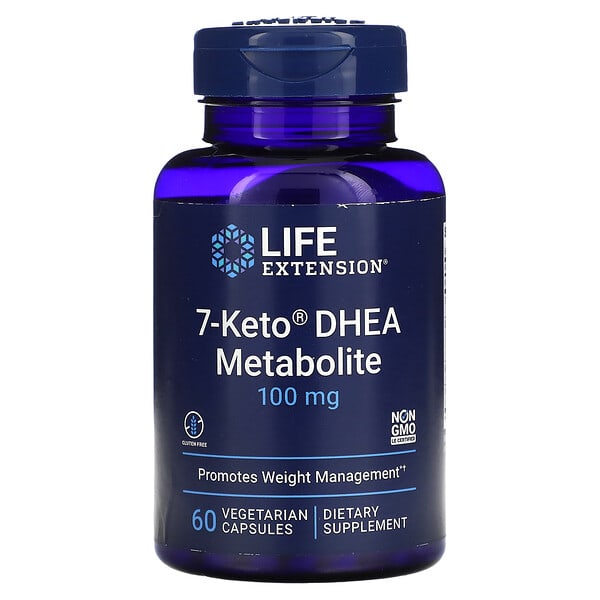 Life Extension, 7-Keto 脫氫表雄酮素食膠囊，100 毫克，60 粒素食膠囊