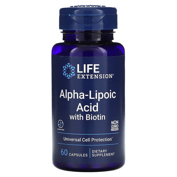 Life Extension, 含生物維生素的 α- 硫辛酸，60 粒膠囊