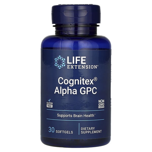 Life Extension, Cognitex α-GPC，30 粒軟凝膠