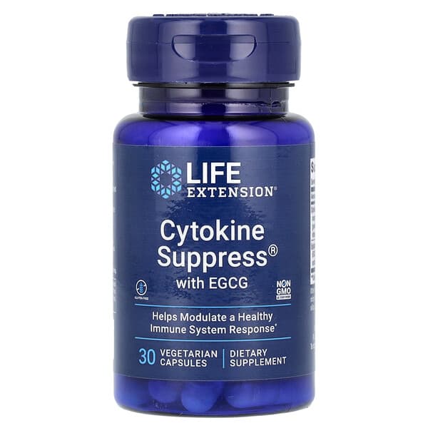 Life Extension, 含 EGCG 的細胞因數控制劑，30 粒素食膠囊