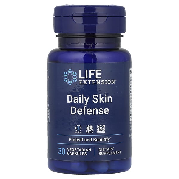 Life Extension, 日常皮膚防御,30 粒素食膠囊
