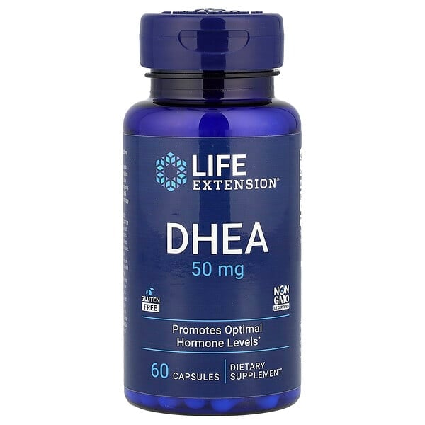 Life Extension, 脫氫表雄酮，50毫克，60粒
