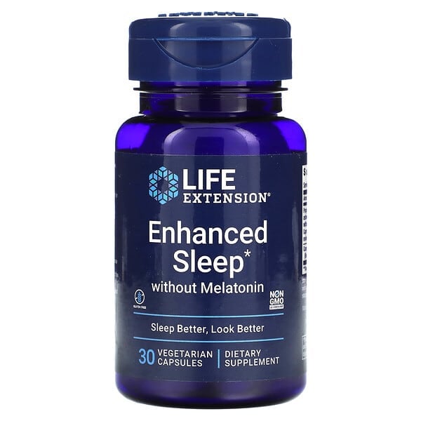 Life Extension, 褪黑荷爾蒙加強睡眠配方,30 粒素食膠囊。