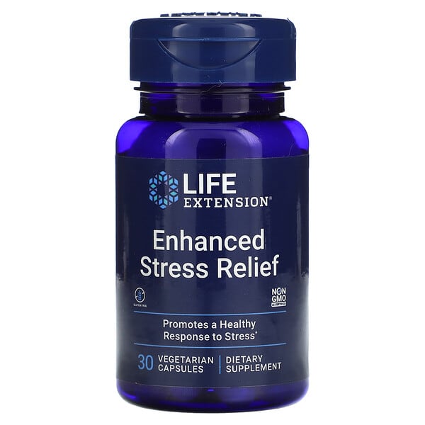 Life Extension, Enhanced Stress Relief，30 粒素食膠囊