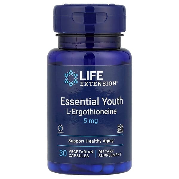 Life Extension, Essential Youth L-麥角硫因，5 毫克，30 粒素食膠囊