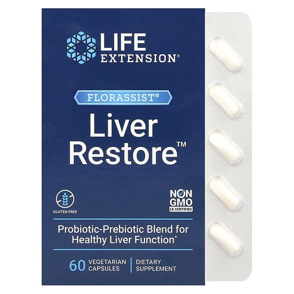 Life Extension, Florassist，肝臟修復，60 粒素食膠囊