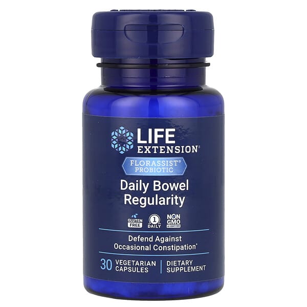 Life Extension, Florassist® 益生菌，日常排便規律幫助，57.5 毫克，30 粒素食膠囊