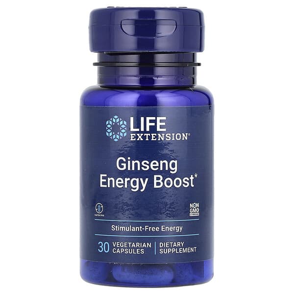 Life Extension, 人參能量加強配方，30 粒素食膠囊
