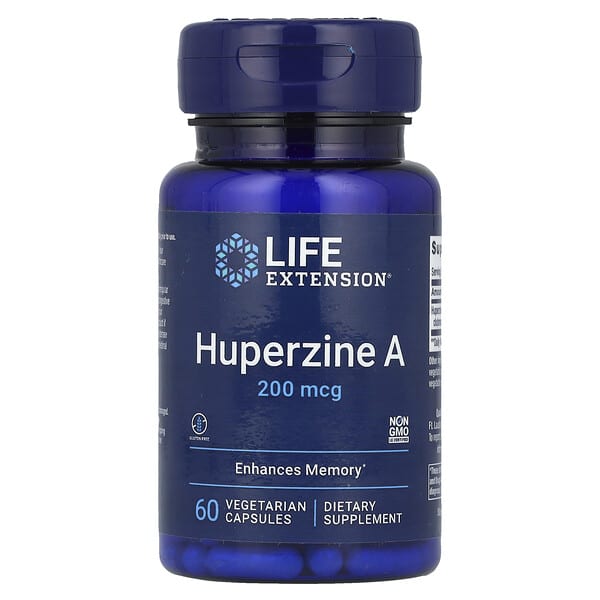 Life Extension, 石杉堿 A，200 微克，60 粒素食膠囊。