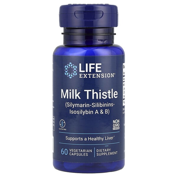 Life Extension, 水飛薊，750 毫克，60 粒素食膠囊