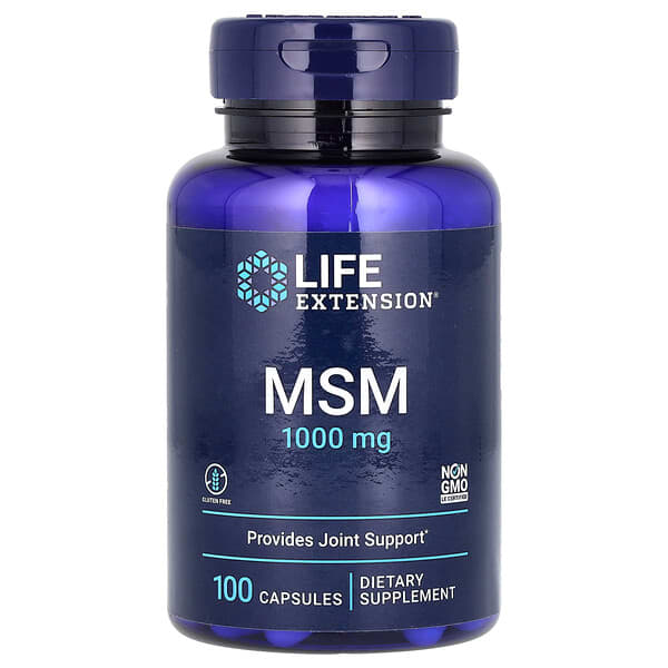 Life Extension, MSM,3,000 毫克,100 粒膠囊(每粒膠囊 1,000 毫克)
