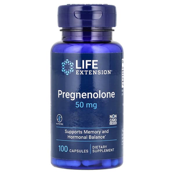 Life Extension, 孕烯醇酮膠囊，50 毫克，100 粒膠囊