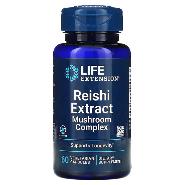 Life Extension, 靈芝提取物蘑菇複合物，60 粒素食膠囊