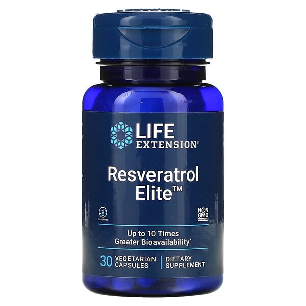 Life Extension, 白藜蘆醇 Elite™，30 粒素食膠囊