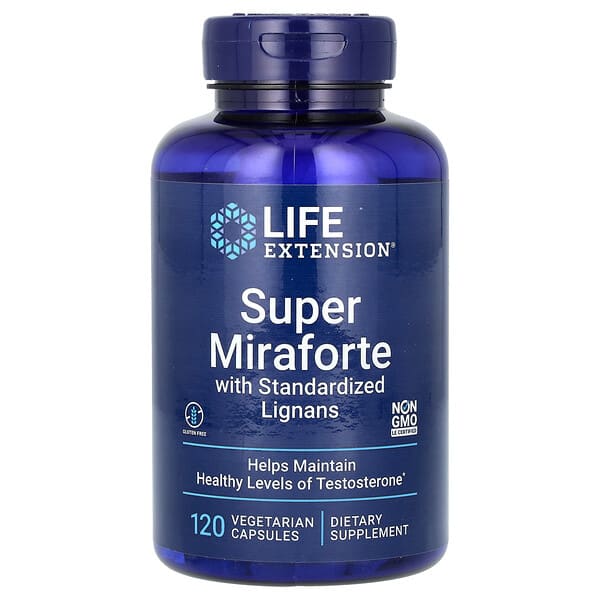 Life Extension, 含標準化木脂素的 Super Miraforte，120 粒素食膠囊