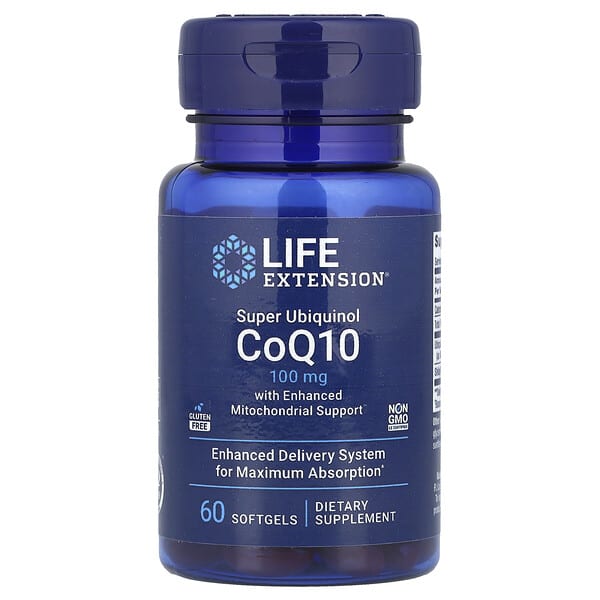 Life Extension, 超級泛醇輔酶 Q10,優化線粒體功能,100 毫克,60 粒軟凝膠