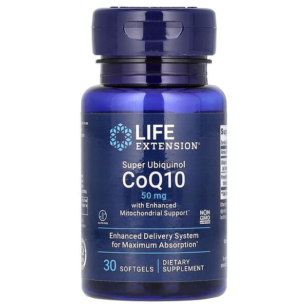 Life Extension, 超級泛醇輔酶 Q10，含優級線粒體幫助，50 毫克，30 粒軟凝膠