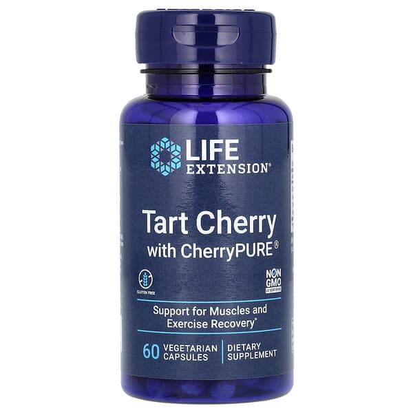 Life Extension, 酸櫻桃，含 CherryPURE®，480 毫克，60 粒素食膠囊