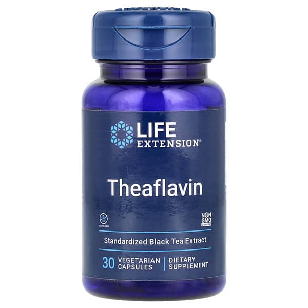 Life Extension, 茶黃素，標準化紅茶提取物，350 毫克，30 粒素食膠囊
