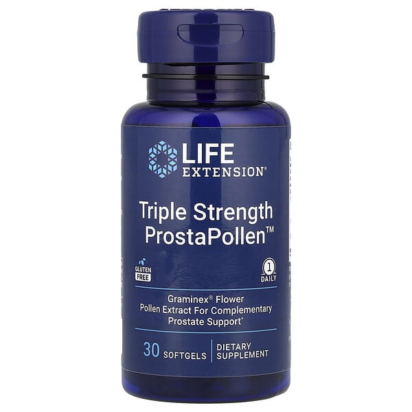 Life Extension, 三倍功效 ProstaPollen™，378 毫克，30 粒軟膠囊