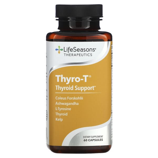LifeSeasons, Thyro-T,，甲狀腺幫助，60 粒素食膠囊
