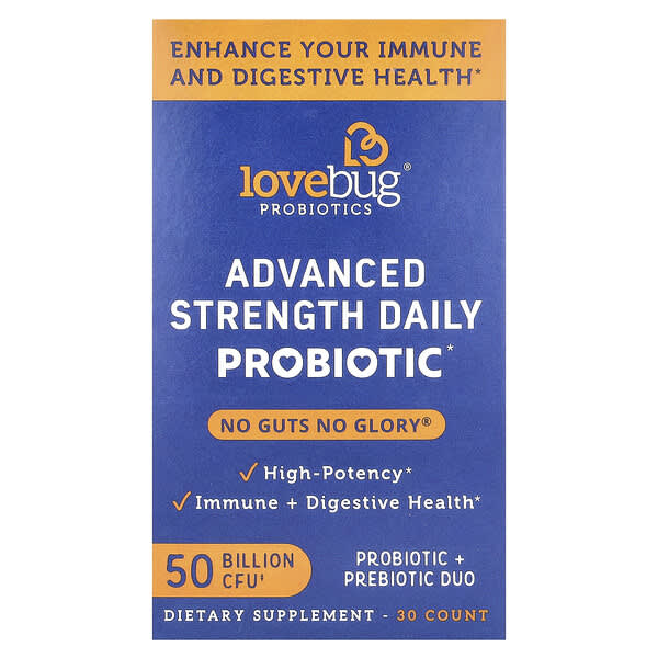 LoveBug Probiotics, 優效日常益生菌營養補充劑，500 億 CFU，30 份