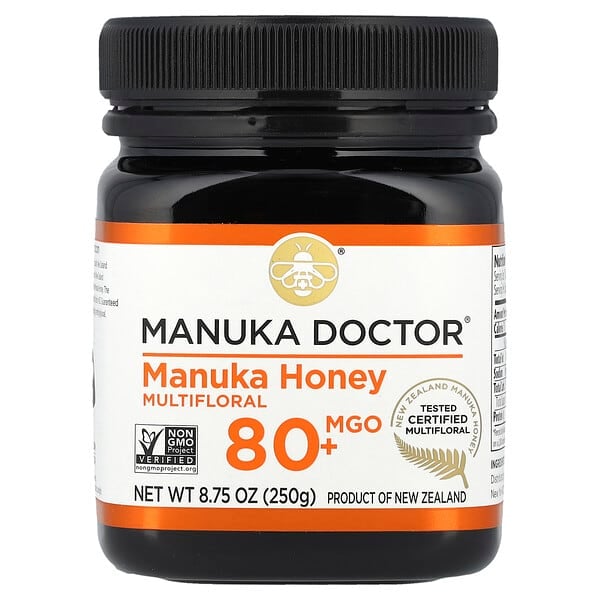 Manuka Doctor, 麥盧卡蜂蜜百花蜜，MGO 80+，8.75 盎司（250 克）