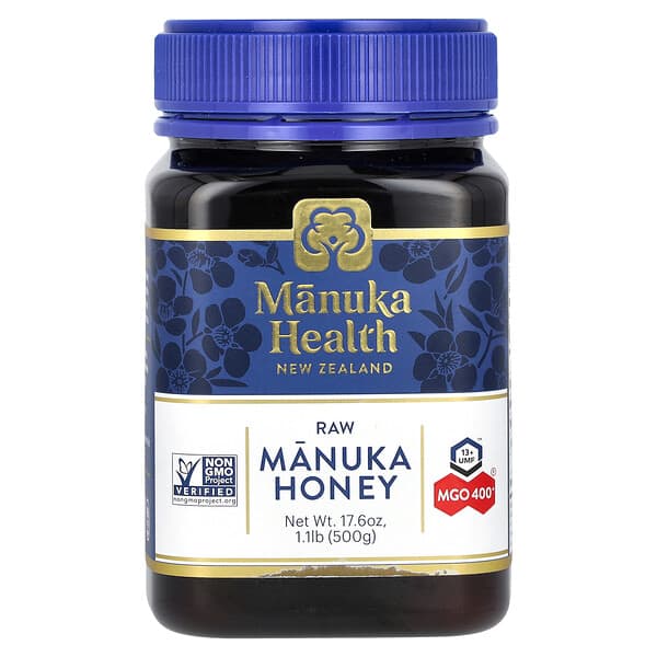 Manuka Health, 未加工麥盧卡蜂蜜，UMF 13 +，MGO 400+，17.6 盎司（500 克）