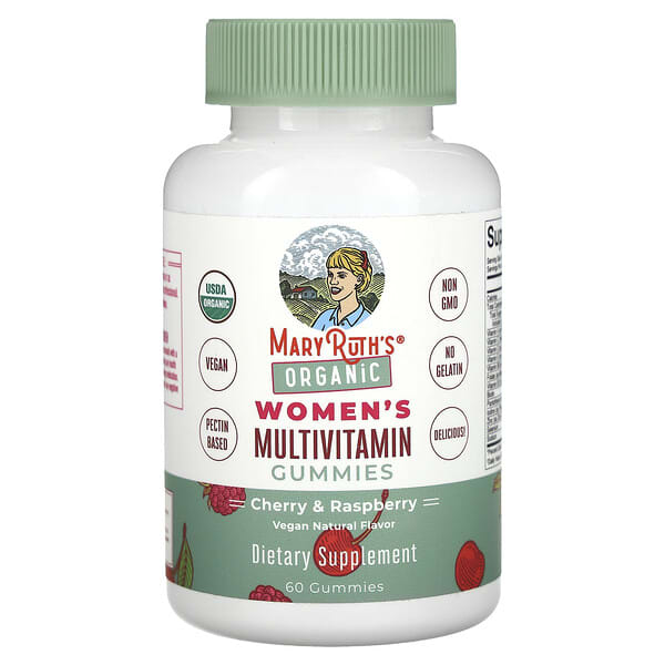 MaryRuth's, 有機女性多維生素，櫻桃和樹莓味，60 粒軟糖