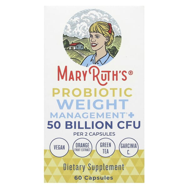 MaryRuth's, 益生菌體重管理配方，500 億，60 粒膠囊