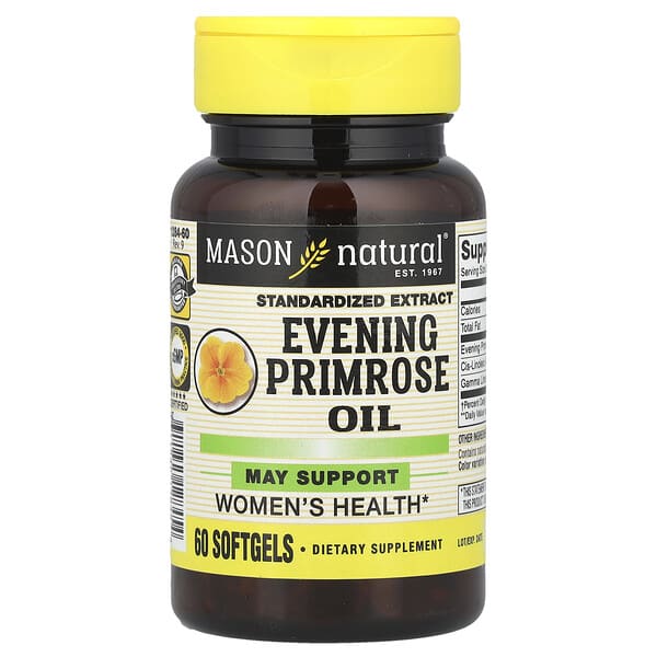 Mason Natural, 月見草精油軟膠囊，60 粒裝