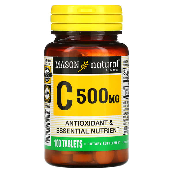 Mason Natural, 維生素 C，500 毫克，100 片