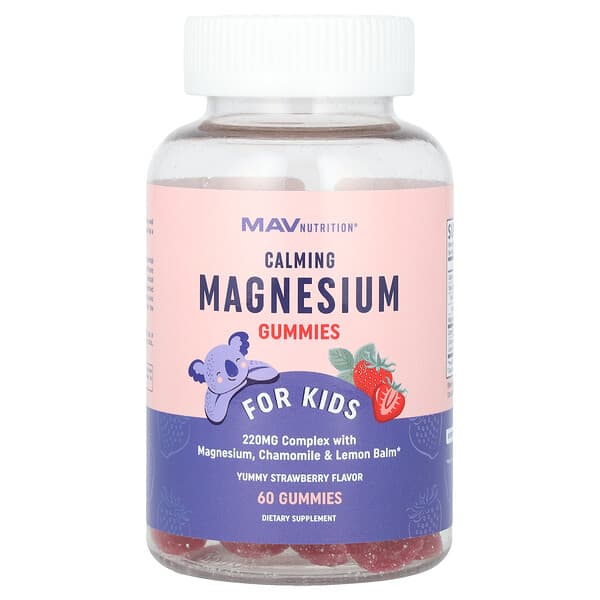 MAV Nutrition, 兒童舒緩軟糖,混合漿果味,60 粒軟糖