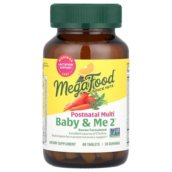 MegaFood, Baby & Me 2™，產後復合維生素，60 片