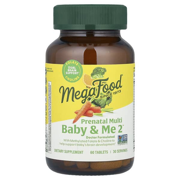 MegaFood, Baby & Me 2™，產前多營養素，60 片