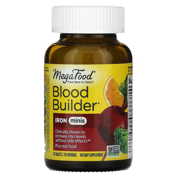 MegaFood, Blood Builder 迷你含鐵營養片,60 片裝