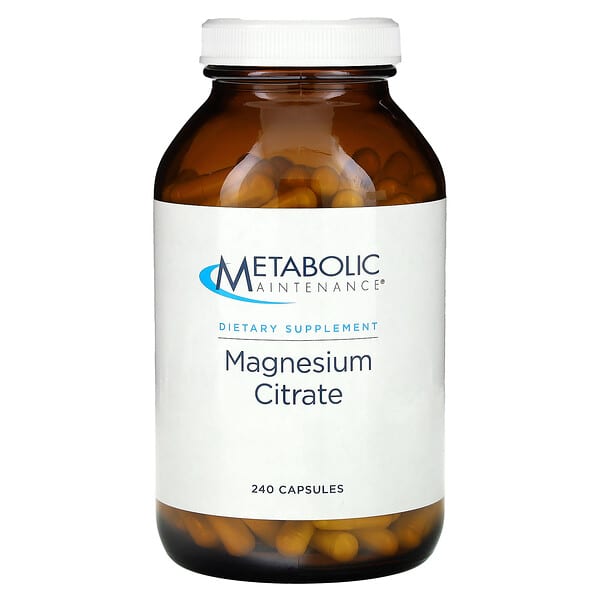 Metabolic Maintenance, 檸檬酸鎂，250 粒膠囊