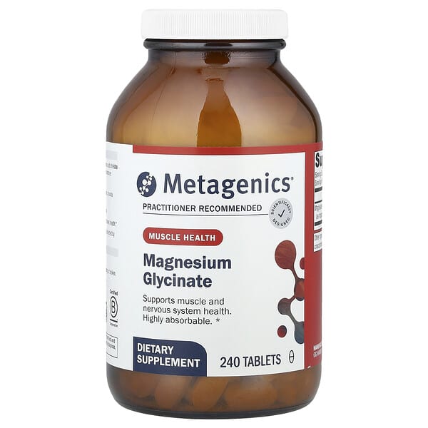 Metagenics, 甘氨酸鎂，100 毫克，240 片
