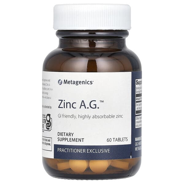 Metagenics, Zinc A.G.，20 毫克，60 片