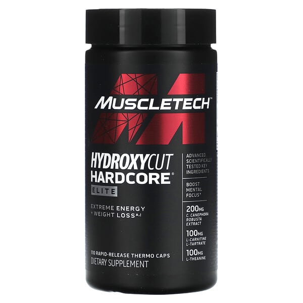 MuscleTech, Hardcore Elite,110 粒速釋熱膠囊