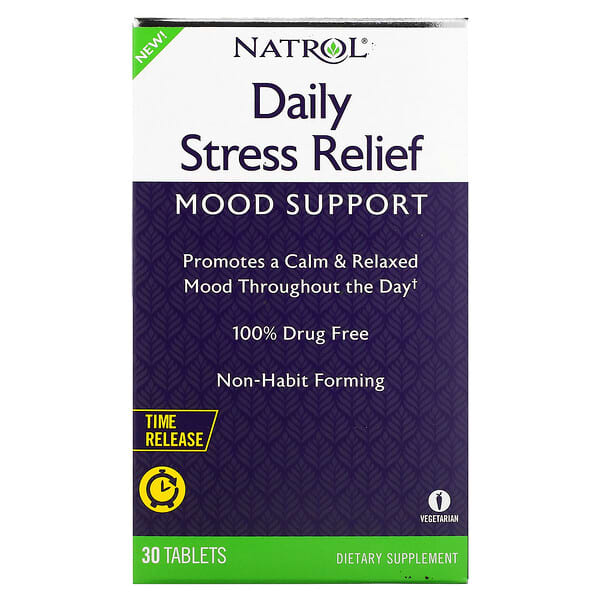 Natrol, 日常壓力緩解，緩釋，30 片