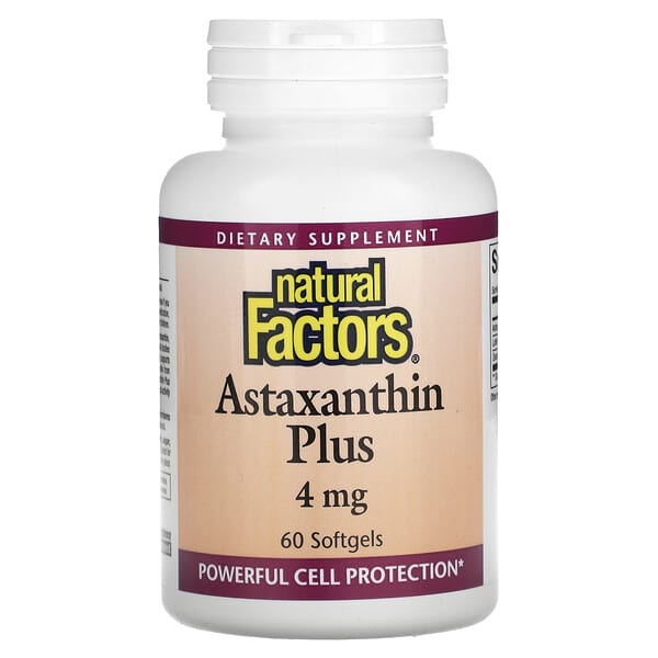 Natural Factors, 蝦青素加強，4 毫克，60 粒軟膠囊