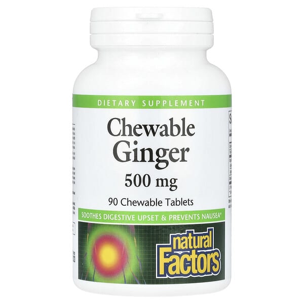 Natural Factors, 薑咀嚼片，500 毫克，90 片