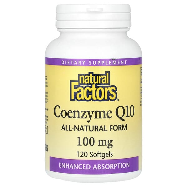 Natural Factors, 輔酶 Q10,100 毫克,120 粒軟凝膠