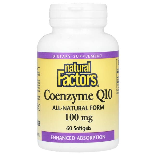 Natural Factors, 輔酶 Q10,100 毫克,60 粒軟凝膠