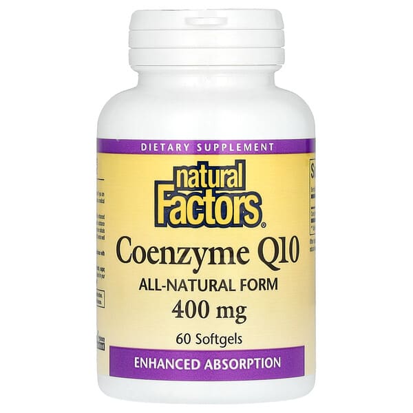 Natural Factors, 輔酶Q10，400毫克，60粒軟膠囊