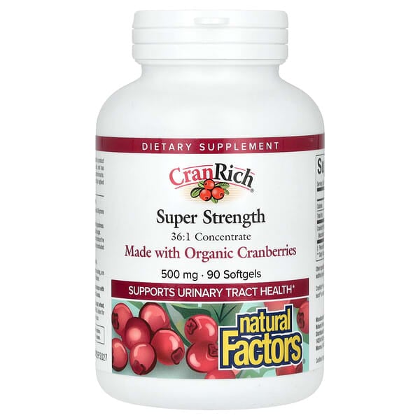 Natural Factors, CranRich，超優效力，500 毫克，90 粒軟凝膠