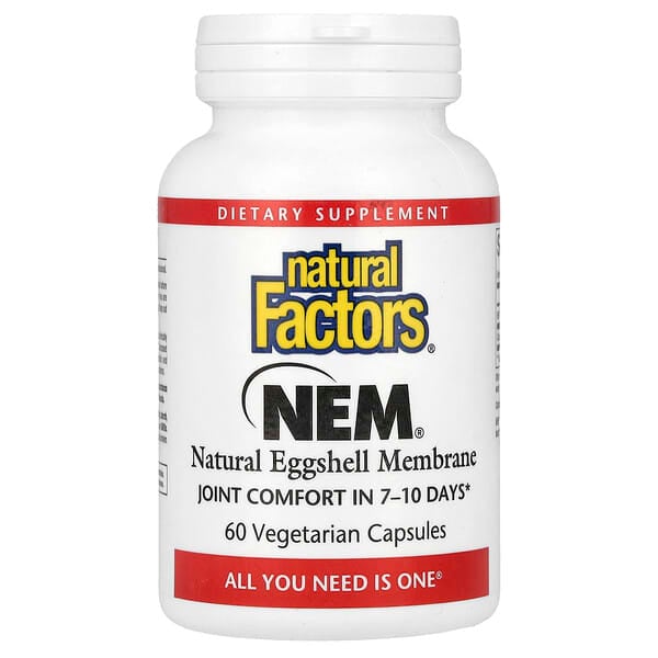 Natural Factors, NEM，天然蛋殼膜，60 粒素食膠囊